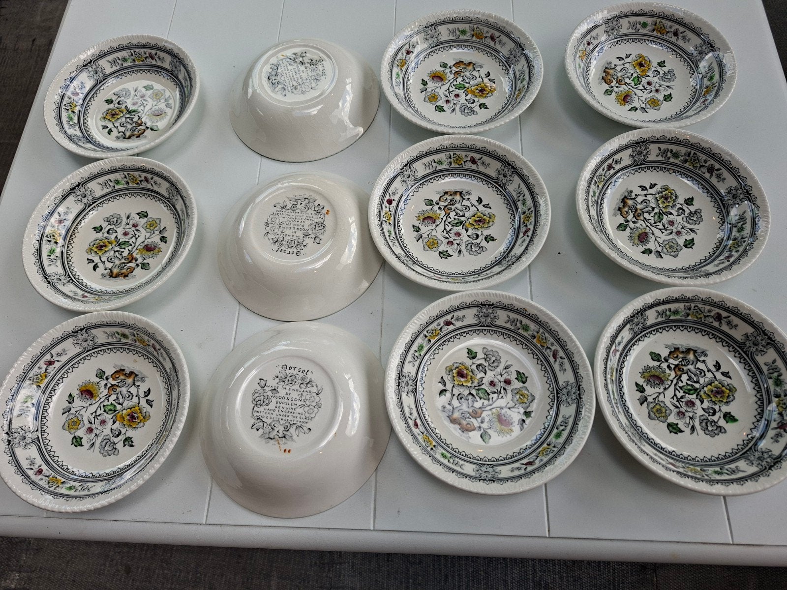 12 Vintage Wood & Sons  Schaaltjes, Antiek en Kunst, Ophalen