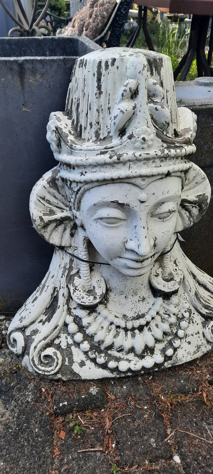 Decoratieve Boeddha Hoofd Tuinbeeld - Verweerde Look, Ophalen, Nieuw