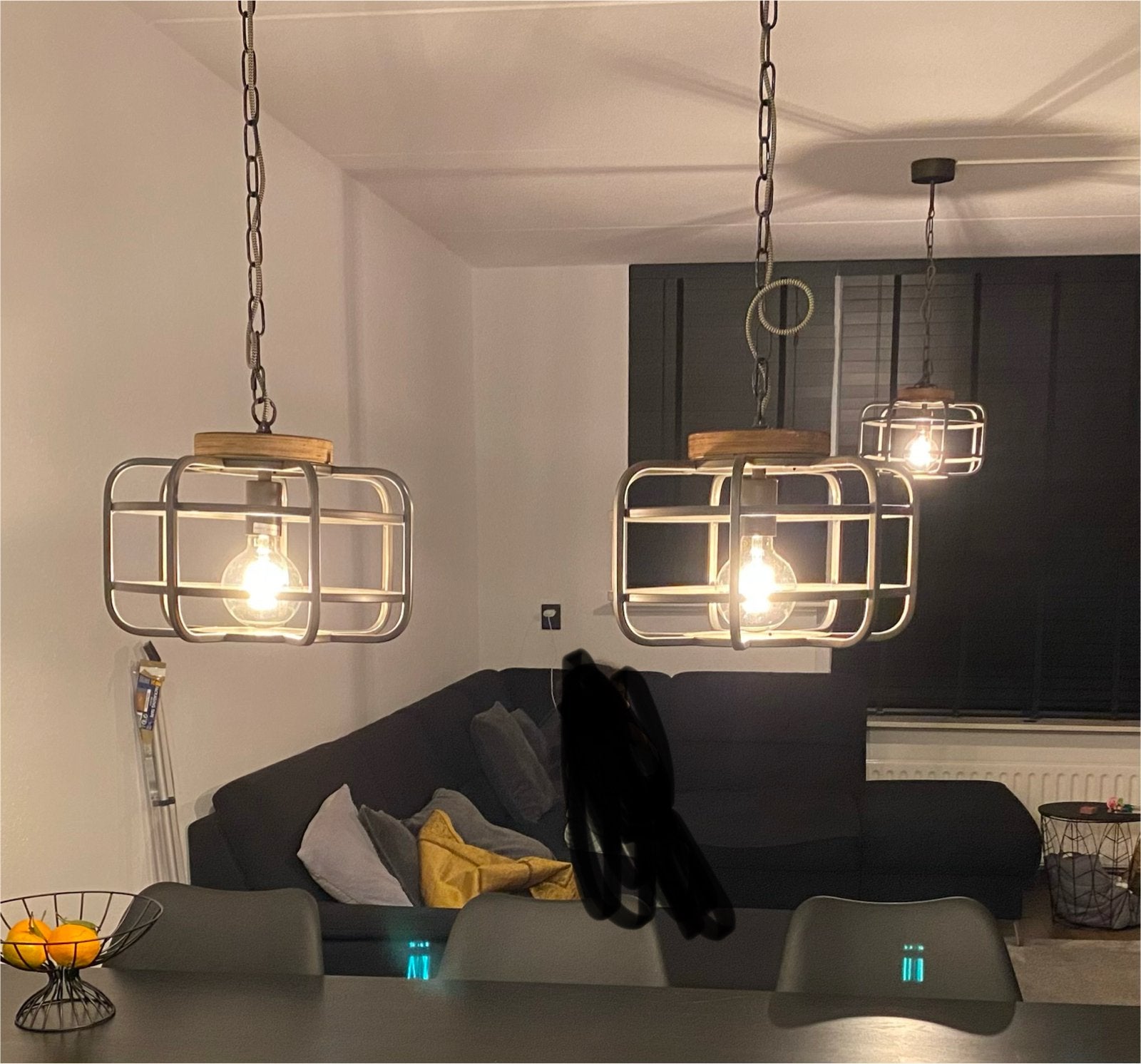 2x Industriële hanglamp Kwantum - verstelbaar, Ophalen, Gebruikt, Metaal