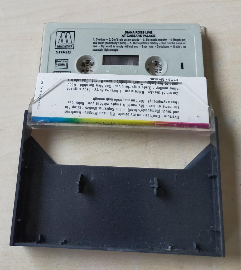 Diana Ross - Live At Caesars Palace Cassette MC Mode France, Mode, Gebruikt, 1 bandje, Ophalen of Verzenden