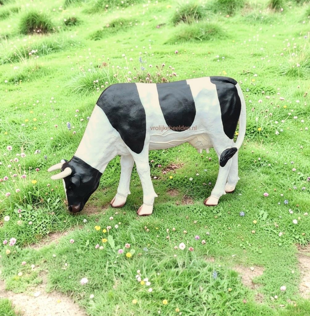 Boerderijdieren beeld, dierenbeeld tuinbeeld koe in de tuin, Tuin en Terras, Ophalen, Nieuw, Kunststof, Dierenbeeld