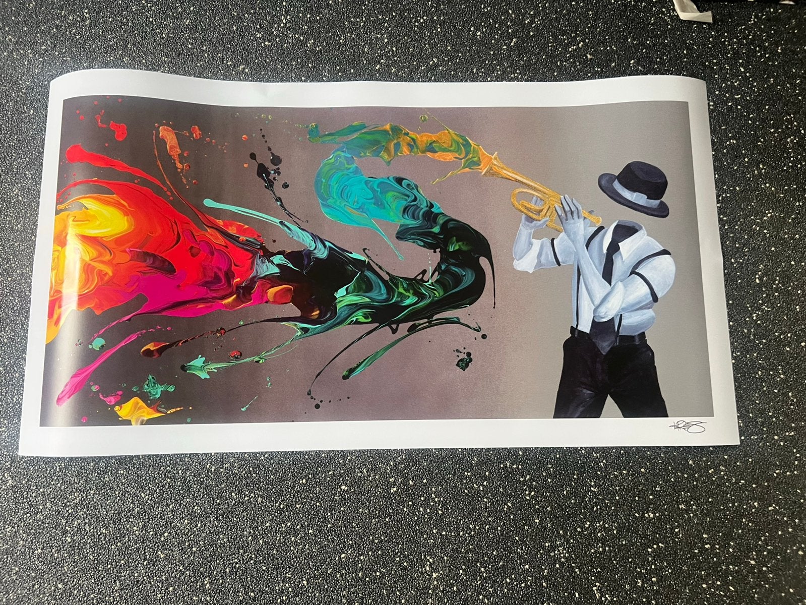 Lithograph Kre8 Colorfull notes 100x55 cm, Ophalen of Verzenden