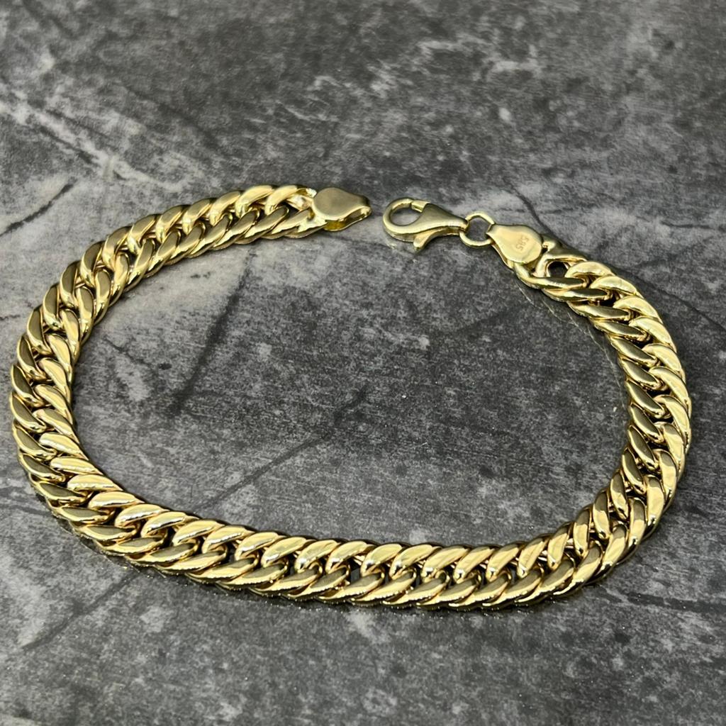 14 karaat gouden armband cuban gourmet schakel, Ophalen of Verzenden, Nieuw, Goud