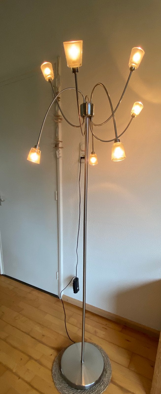 Staande lamp met dimfunctie, Ophalen, Overige fittingen, Zo goed als nieuw, Metaal