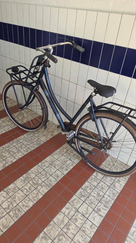Te koop cortina u4 28 inch zwart, Ophalen, Gebruikt, Cortina U4 transportfiets, Velgrem