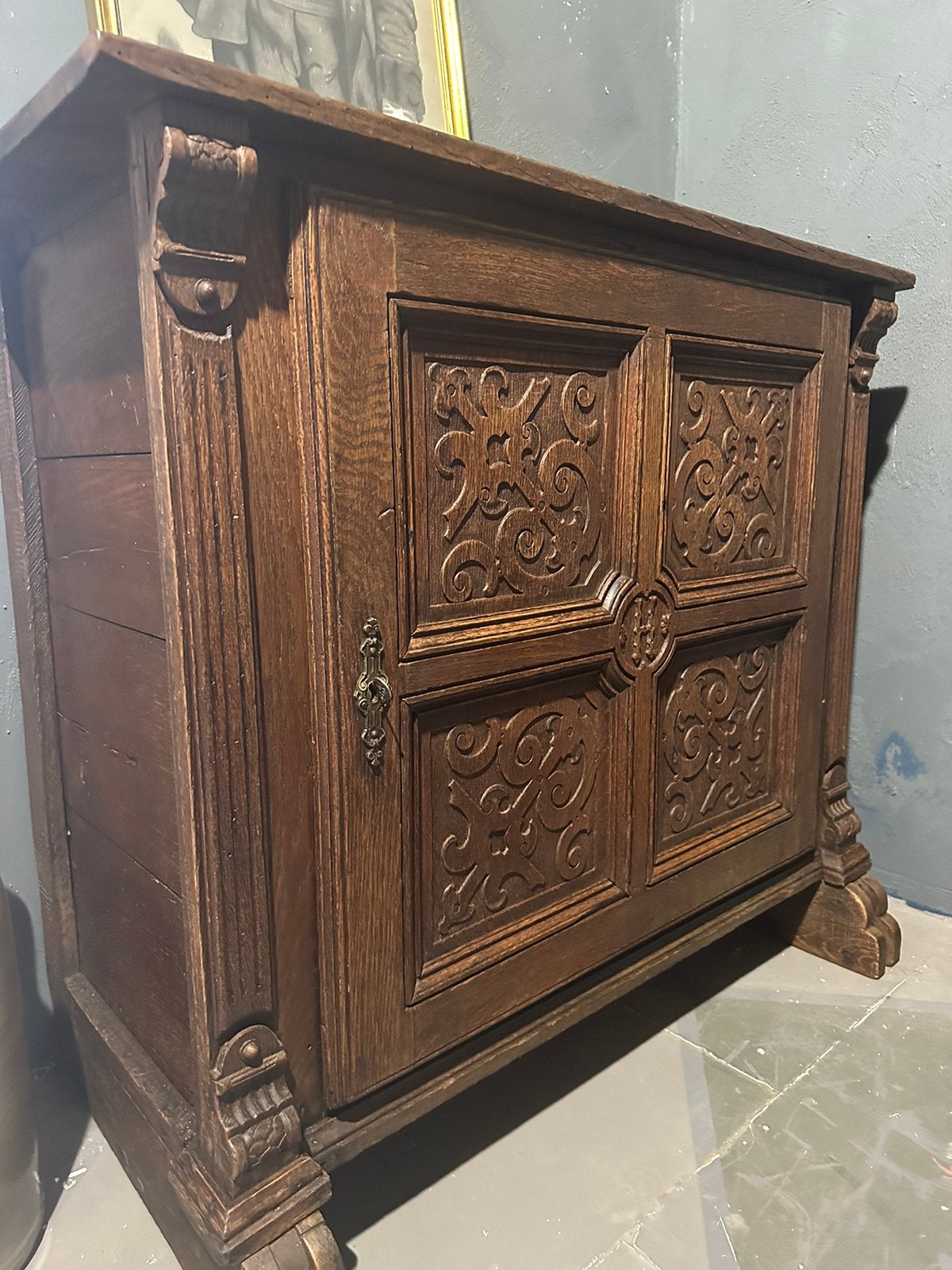 "HENDRICKX "  Eiken 1 Deurs Kast., Antiek en Kunst, Ophalen of Verzenden