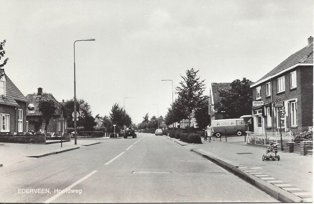 Ederveen (Gld.) Hoofdweg, VW-bus, Tractor, 1971, Ophalen of Verzenden, 1960 tot 1980, Ongelopen, Gelderland