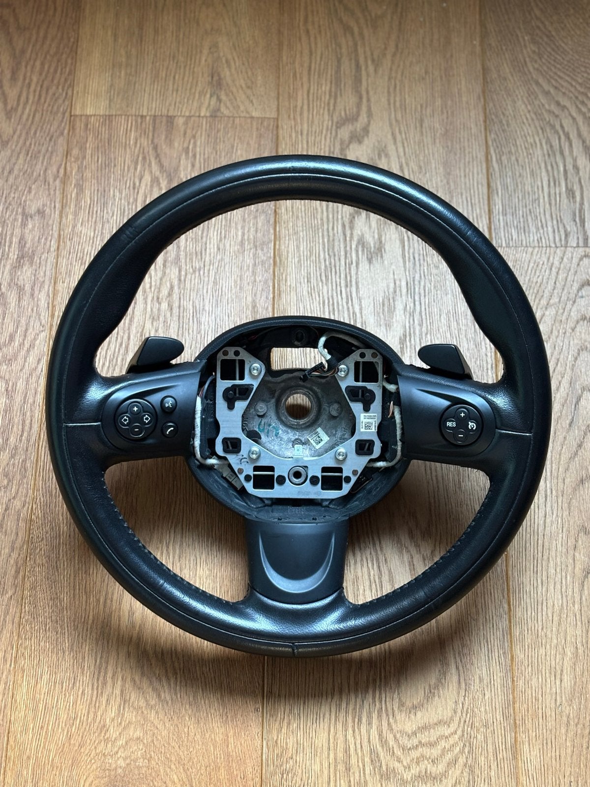 Mini Cooper lederen Stuurwiel + Flippers R55 R56 R57 R58 R59, Ophalen of Verzenden, Gebruikt, Mini