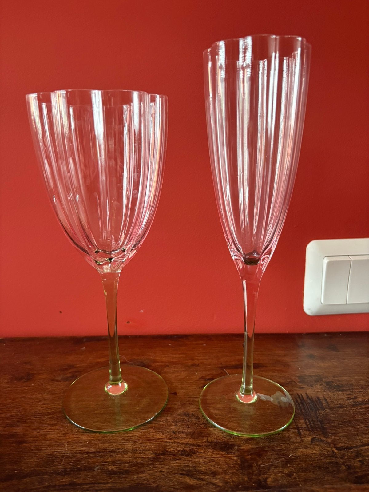 Prachtige nieuwe wijn en champagne glazen, Ophalen of Verzenden