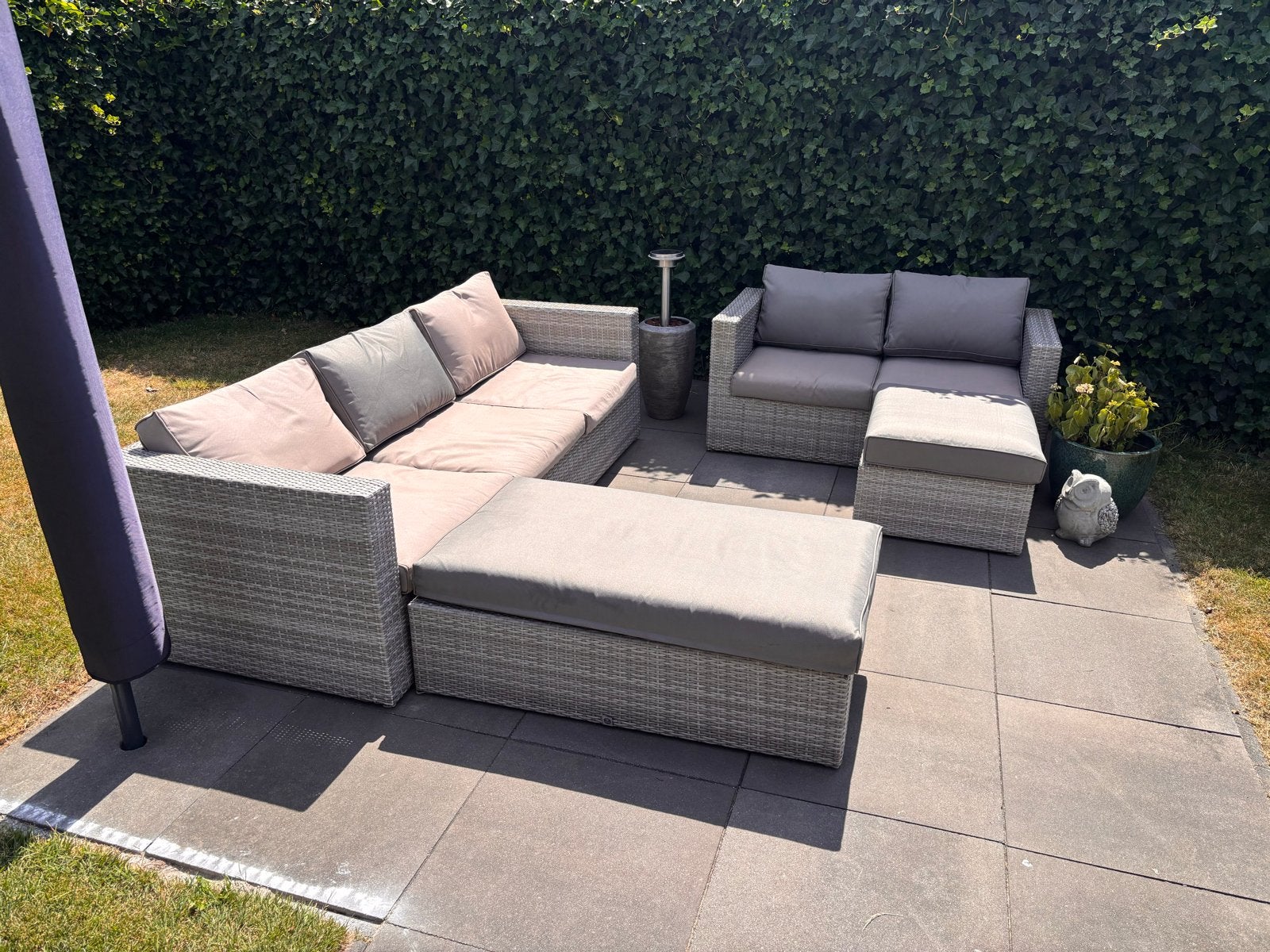 Luxe Le Sud 5-delige tuin loungeset met veel opstellingen, Tuin en Terras, Tuinsets en Loungesets, Ophalen, 5 zitplaatsen, Zo goed als nieuw