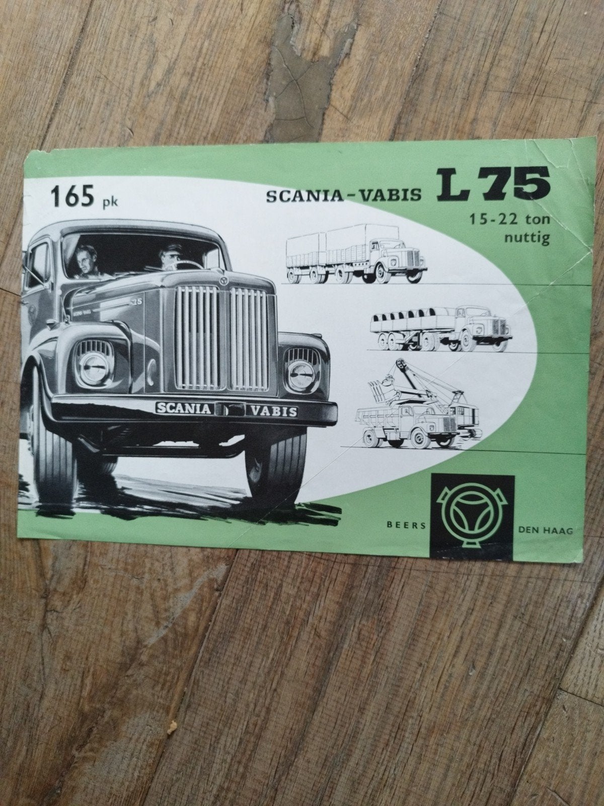 Scania-Vabis L75 folder uit 1957 - Origineel en zeldzaam, Gelezen, Ophalen of Verzenden, Overige merken, Scania