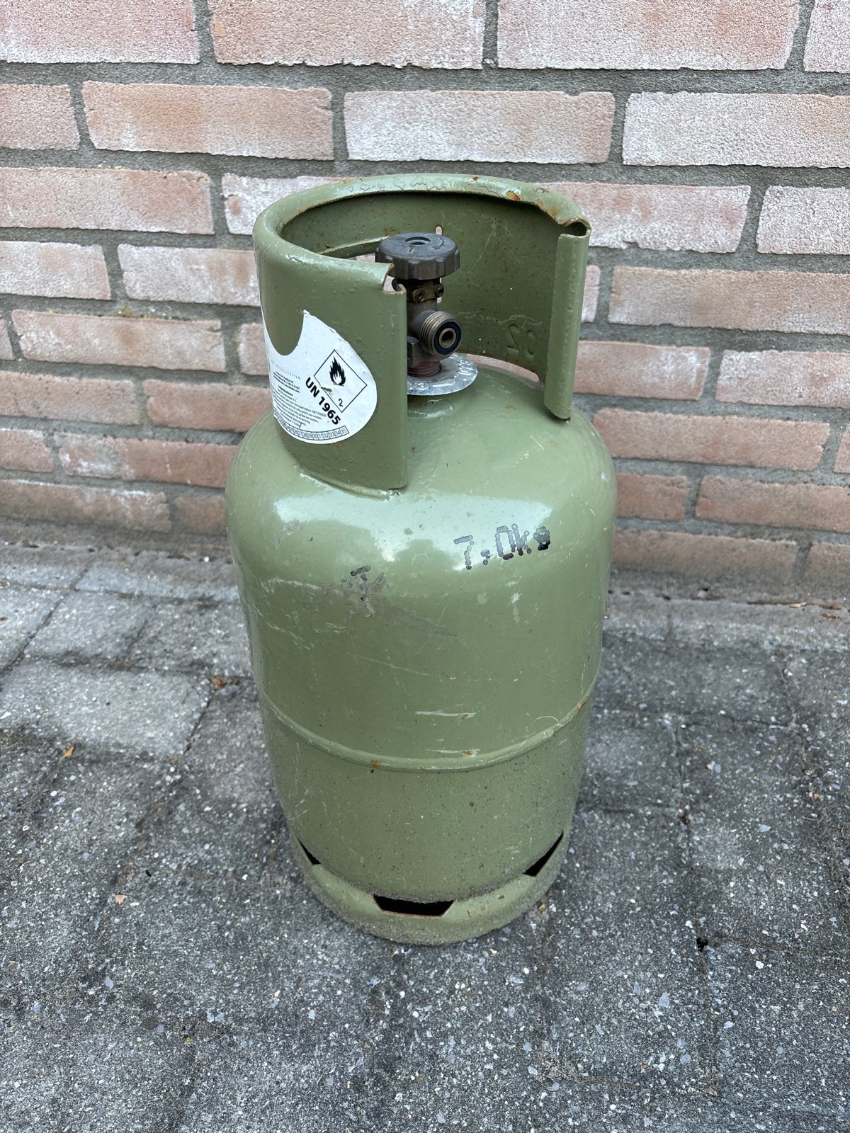 Gebruikte gasfles 7.0kg - leeg, Ophalen, Gebruikt