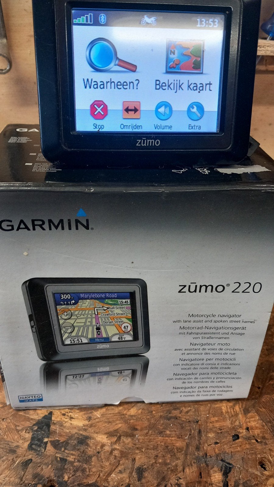 Garmin Zumo 220 Motorfiets Navigatiesysteem, Auto diversen, Ophalen of Verzenden, Gebruikt