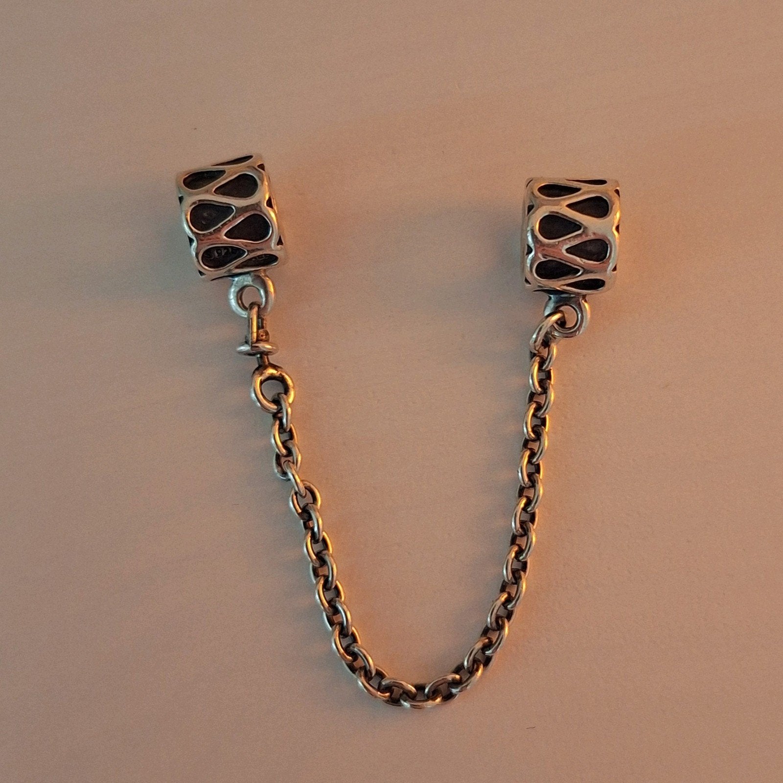 Pandora raindrop veiligheidsketting (retired), Ophalen of Verzenden, Zo goed als nieuw, Zilver, Zilver