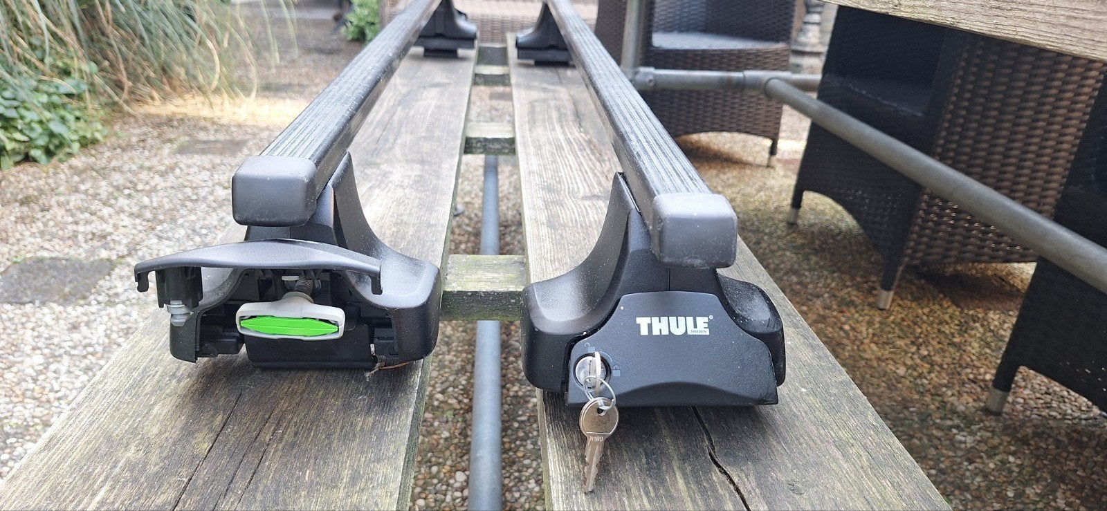 Thule Dakdragers 754 rapid system met kit voor Land Rover Fr, Auto diversen, Ophalen, Gebruikt