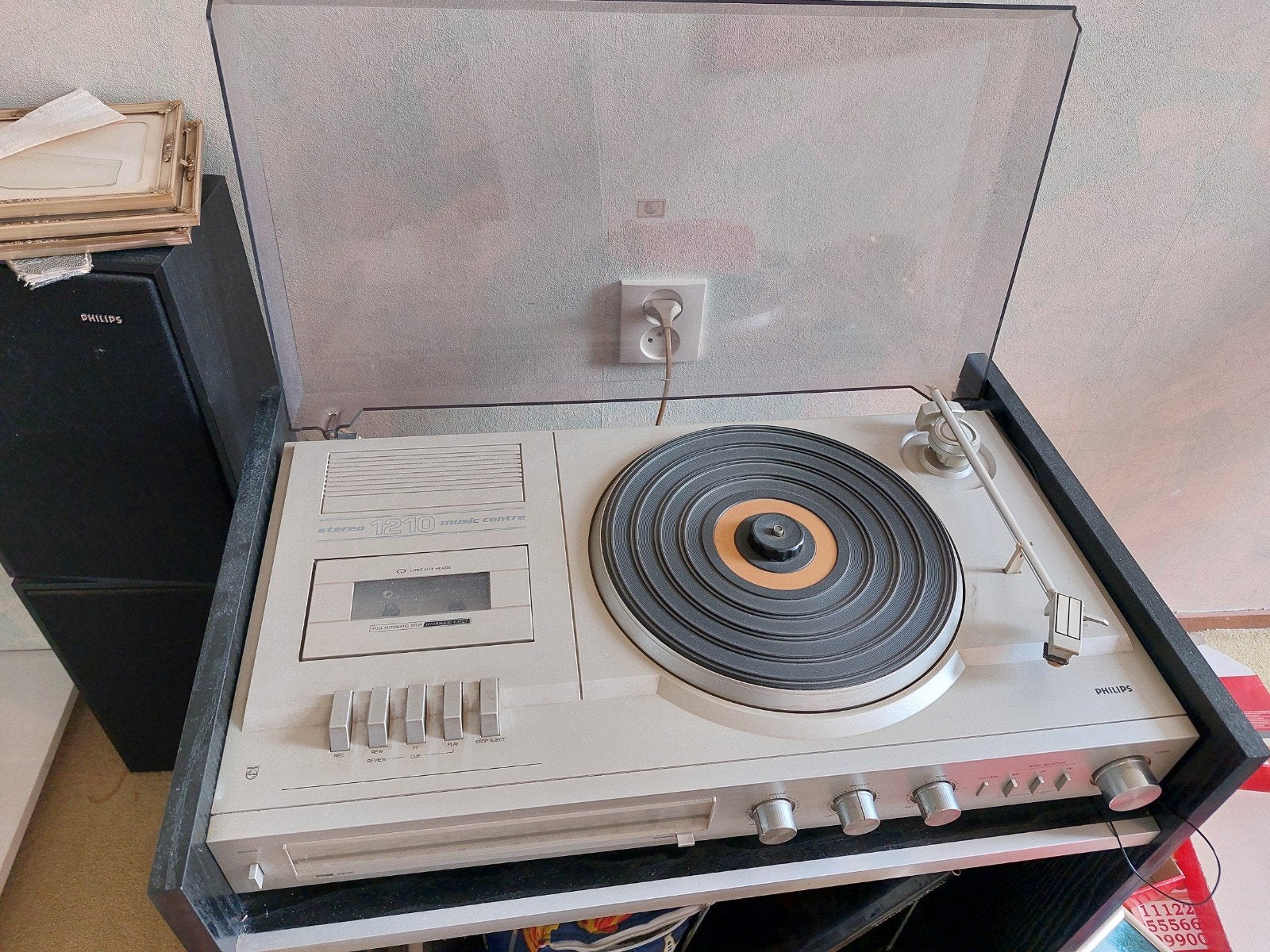 Vintage Philips stereo 1210 music centre, Audio, Tv en Foto, Platenspelers, Ophalen, Gebruikt, Philips