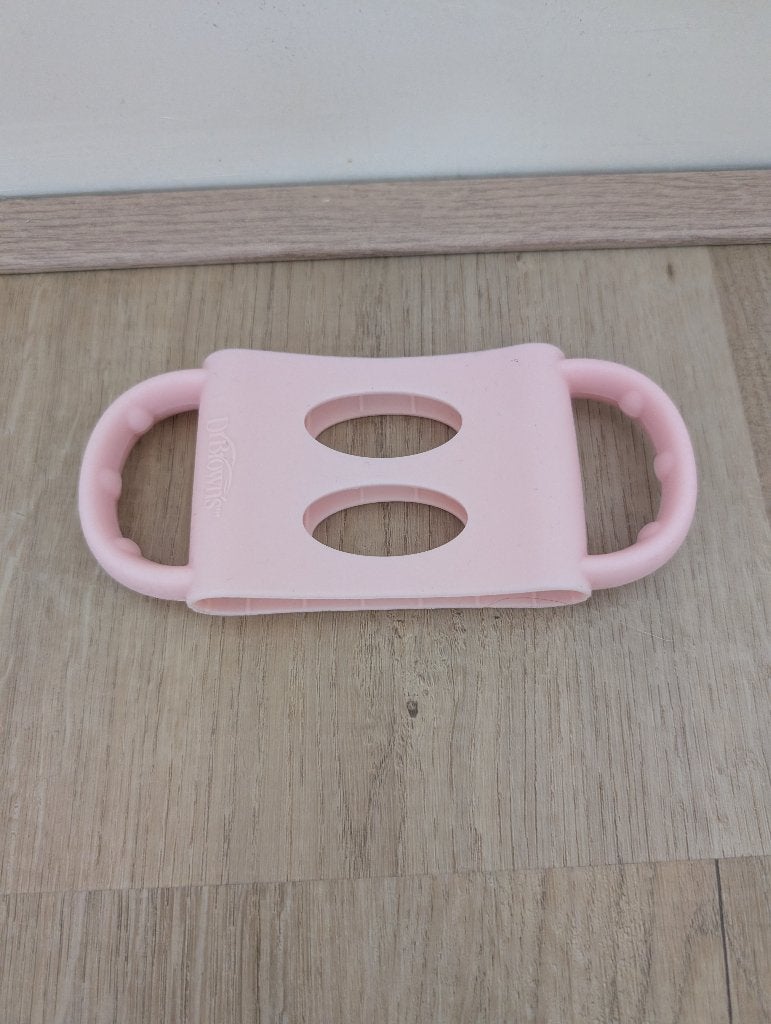Dr. Brown's roze siliconen handvat voor babyfles, Ophalen of Verzenden, Zo goed als nieuw, Overige typen, Dr. Brown's