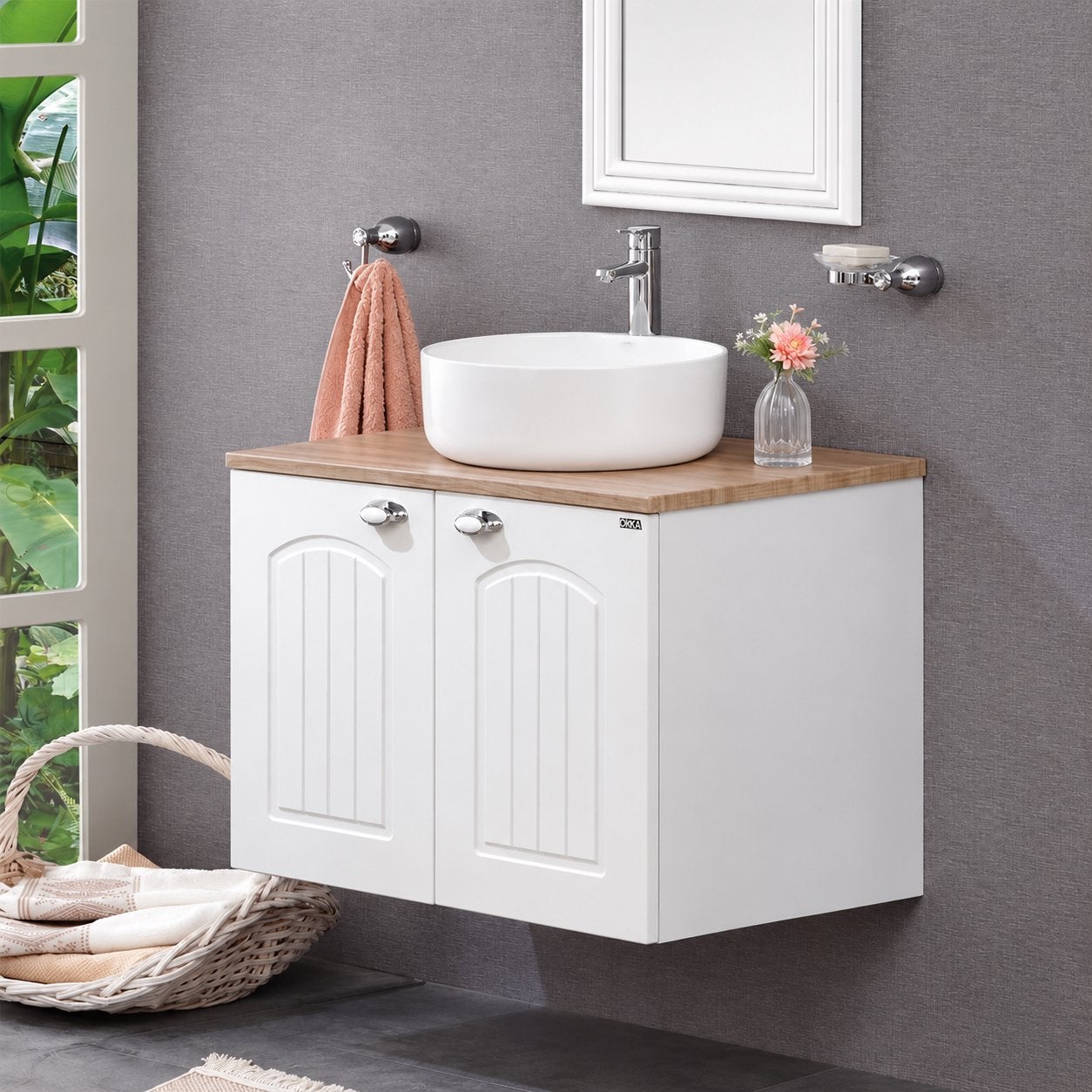 Badkamermeubel 75 cm - met waskom - nieuw, Huis en Inrichting, Badkamer | Badkamermeubels, Ophalen, Nieuw, 50 tot 100 cm, Minder dan 100 cm