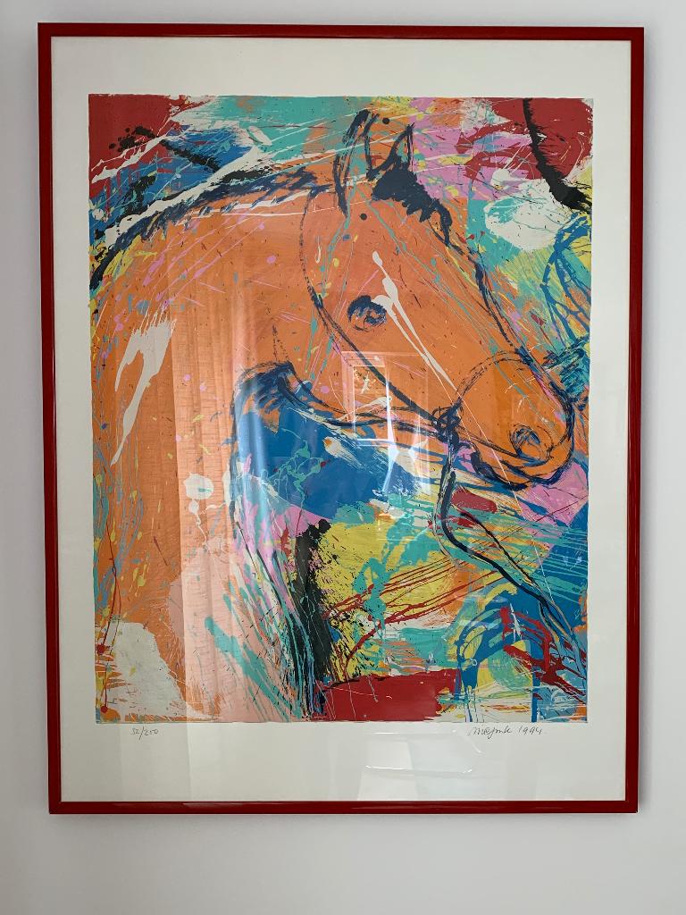 zeefdruk van Nic Jonk, Oranje Paard 1994, Ophalen