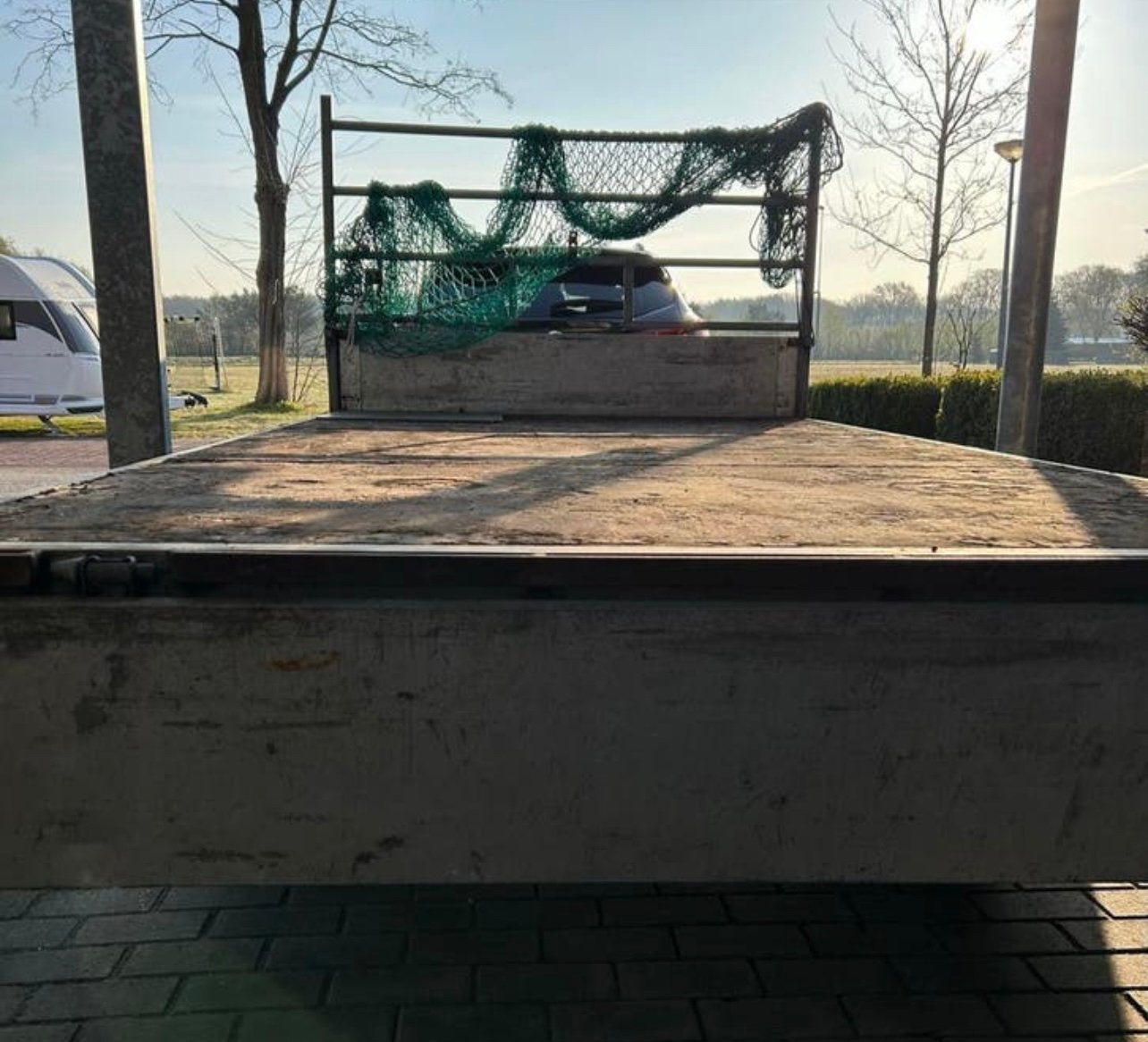 Anssems dubbelasser aanhanger bj 94, Ophalen, Gebruikt, Hout