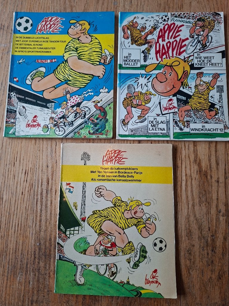 Appie Happie 3x Dik Bruynesteyn ook los te koop of ruil, Gelezen, Ophalen of Verzenden, Dik Bruynesteyn, Meerdere stripboeken