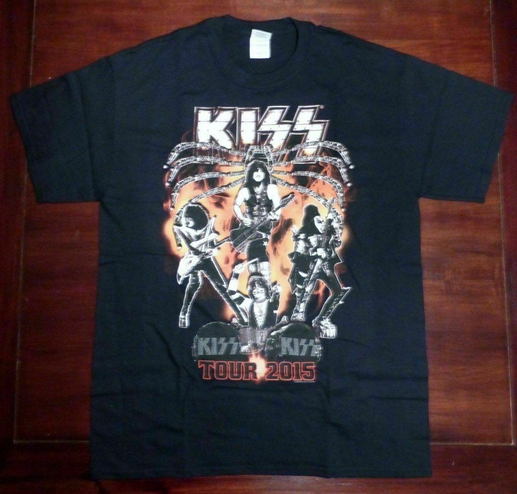 KISS Monster Tour 2015 T-SHIRT SIZE L - NIEUW en ONGEDRAGEN, Maat 52/54 (L), Zwart, Nieuw, Ophalen of Verzenden