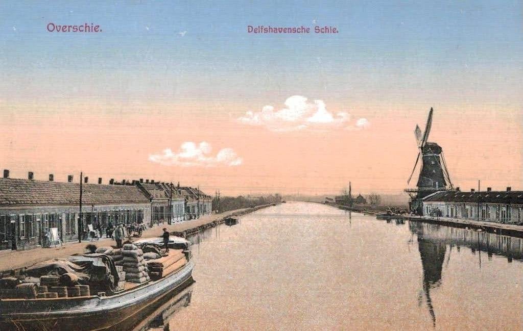 Overschie Delfshavensche Schie - ROTTERDAM, Ophalen of Verzenden, Voor 1920, Ongelopen, Zuid-Holland