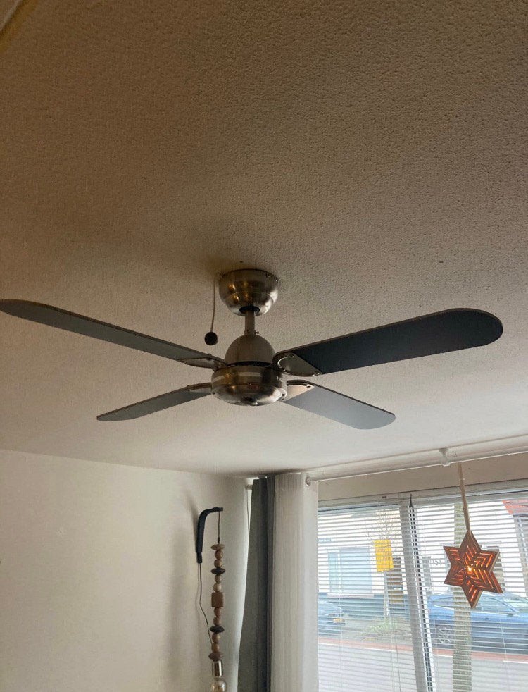 Plafondventilator zomer en winterstand met afstandsbediening, Ophalen of Verzenden, Ventilator met afstandsbediening, Nieuw, Plafondventilator