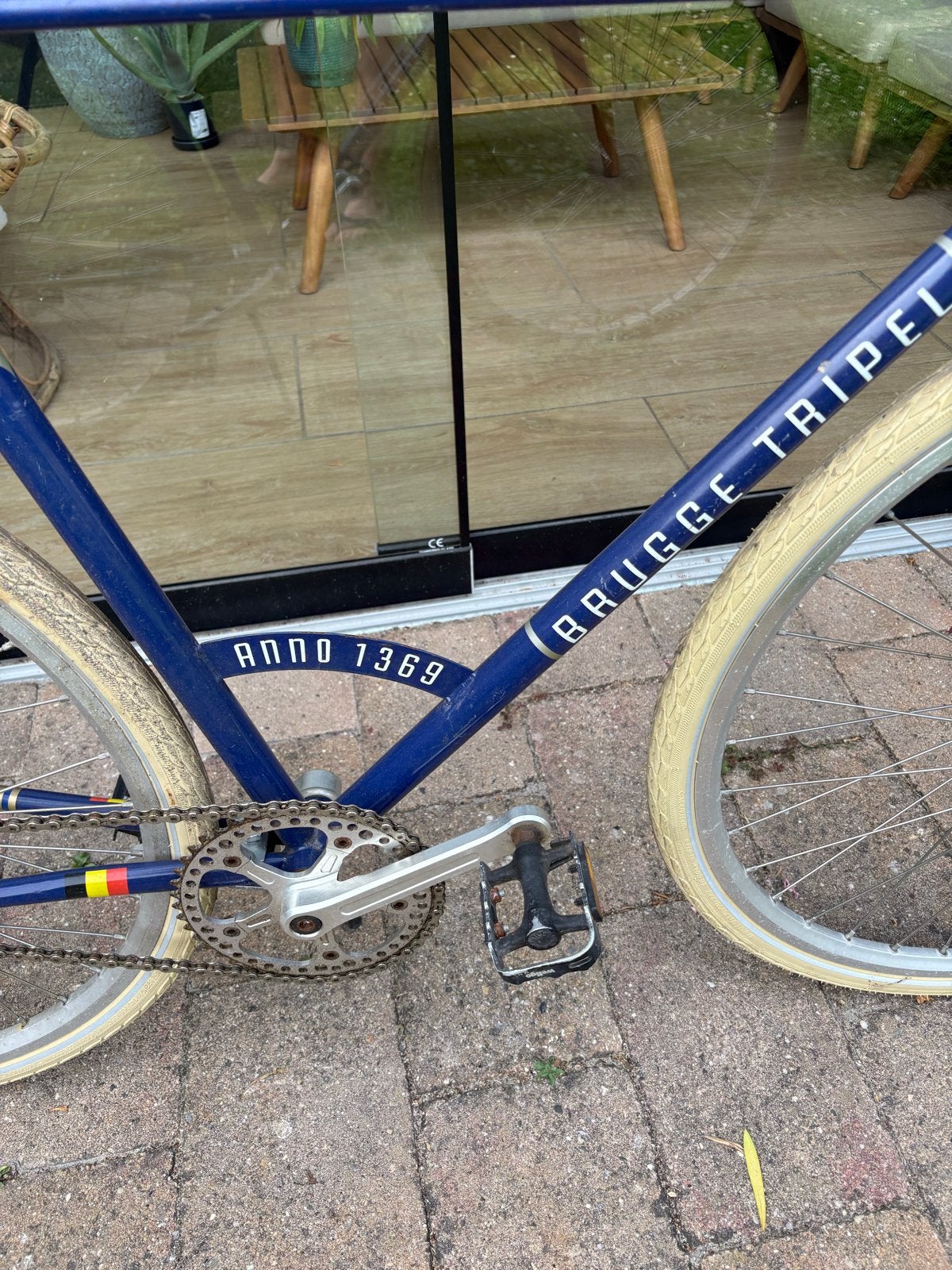 Vintage Brugge Tripel fiets - Anno 1369, Gebruikt, Velgrem, Versnellingen, 57 tot 61 cm