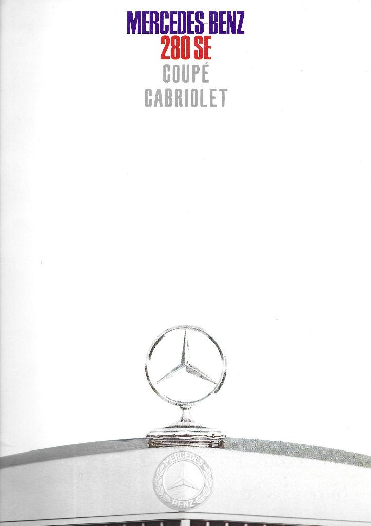 Mercedes Benz 280 SE Coupe Cabriolet brochure (MB07), Boeken, Auto's | Folders en Tijdschriften, Verzenden, Zo goed als nieuw