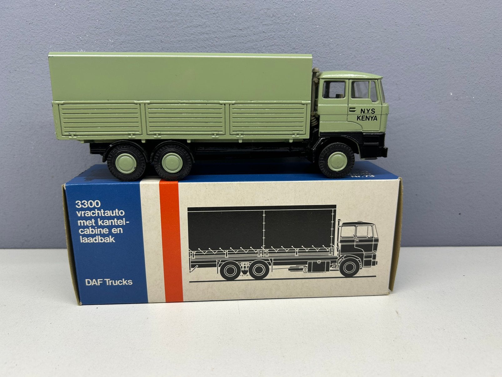 Lion toys car DAF promo NYS KENYA NMIB 1:50, Ophalen of Verzenden, Zo goed als nieuw, Bus of Vrachtwagen, Lion Toys