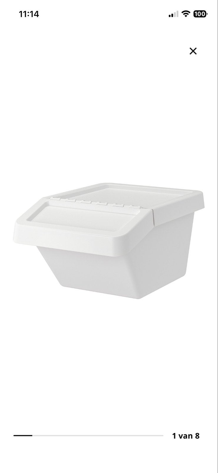 sortera van ikea 2 stuks met deksel, Ophalen, Kunststof, Zo goed als nieuw, Modern