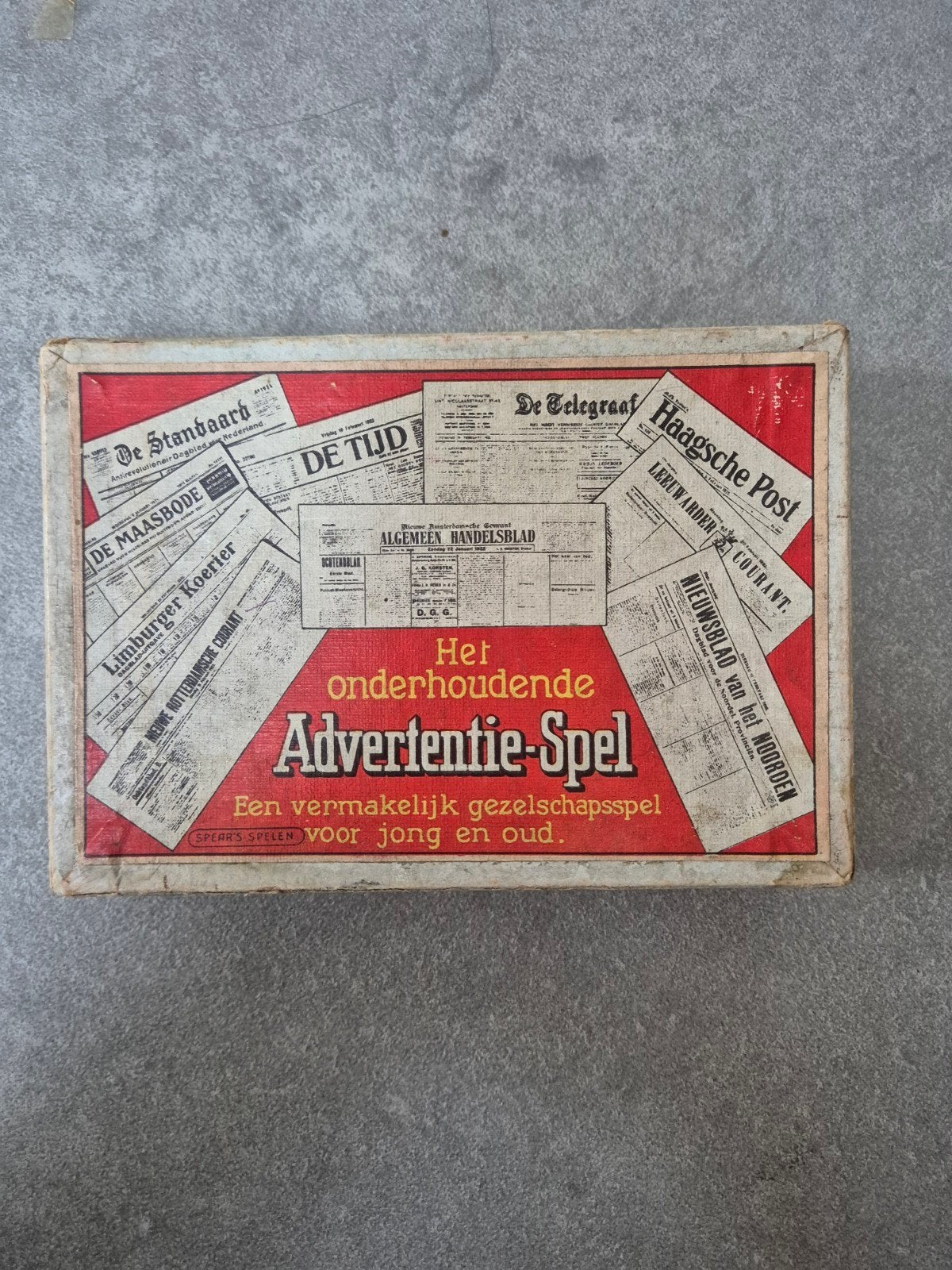 Spear's Spelen 1920 1925 Het onderhoudende Advert-Spel, Antiek en Kunst, Antiek | Speelgoed, Ophalen of Verzenden