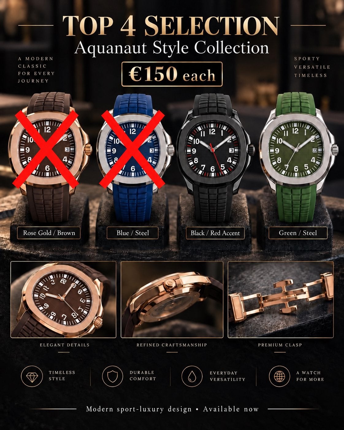 Patek Philippe Aquanaut Horloge, Overige merken, Staal, Polshorloge, Nieuw