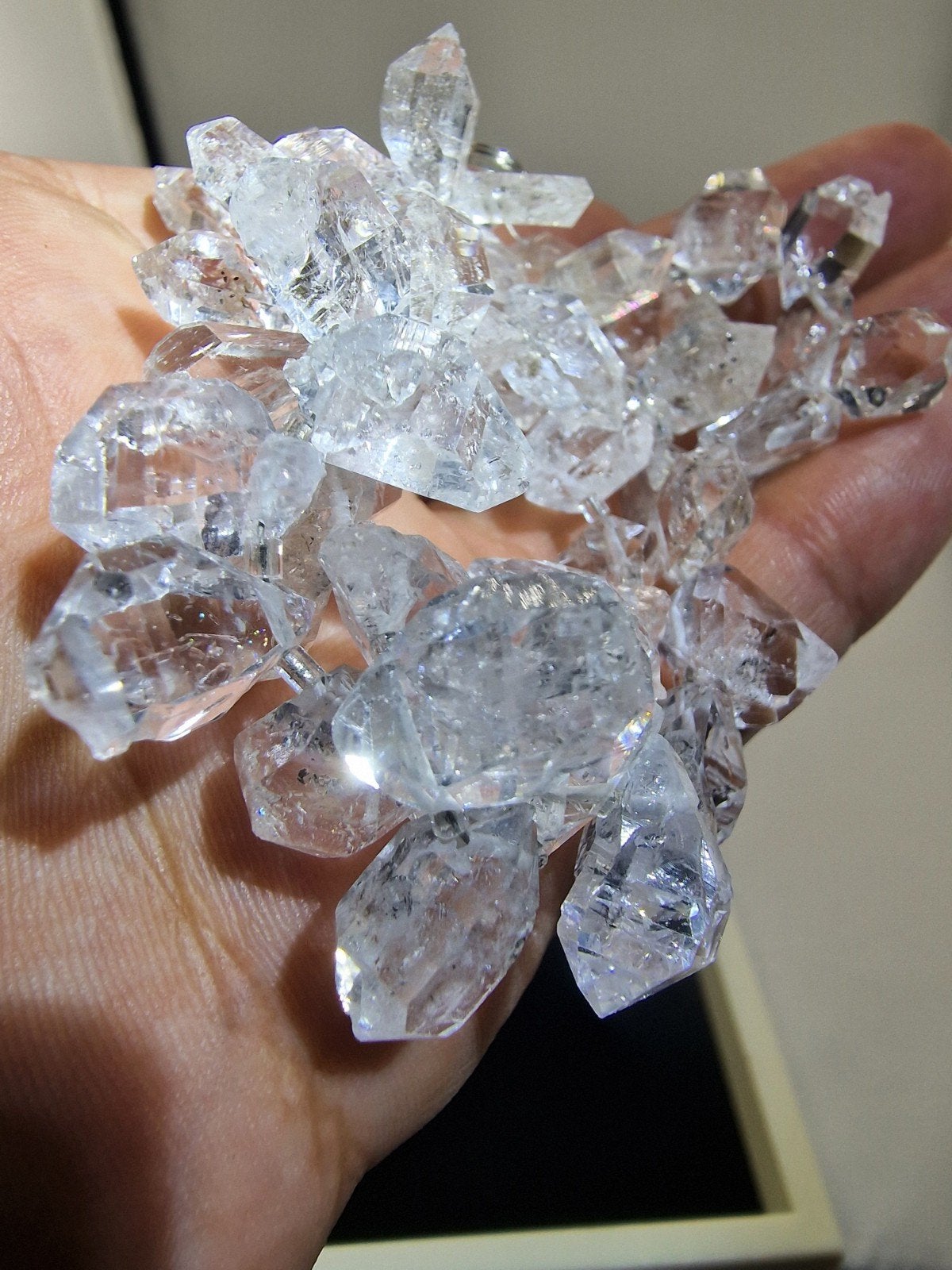 Herkimer Diamant Kwarts Kristal Ketting - Topkwaliteit N354, Nieuw, Ophalen of Verzenden, 2263cc, CSJ