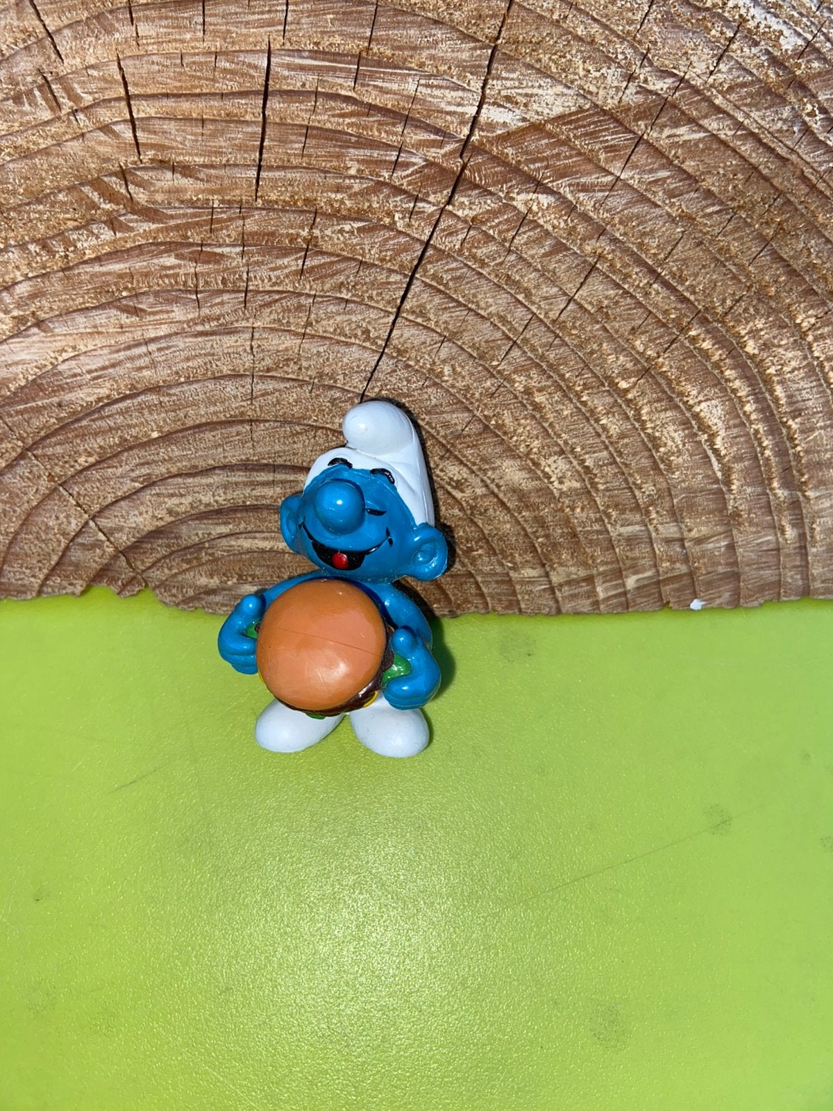 Smurfen smurf met hamburger, Ophalen of Verzenden, Zo goed als nieuw