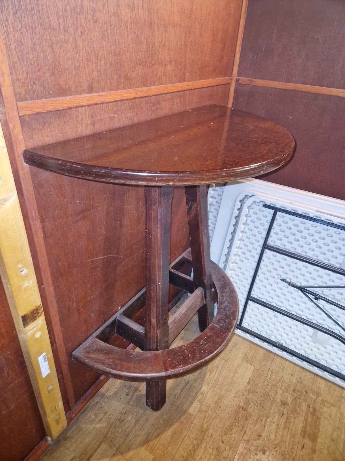 Vintage houten wandtafel / barretje, Ophalen of Verzenden, Gebruikt