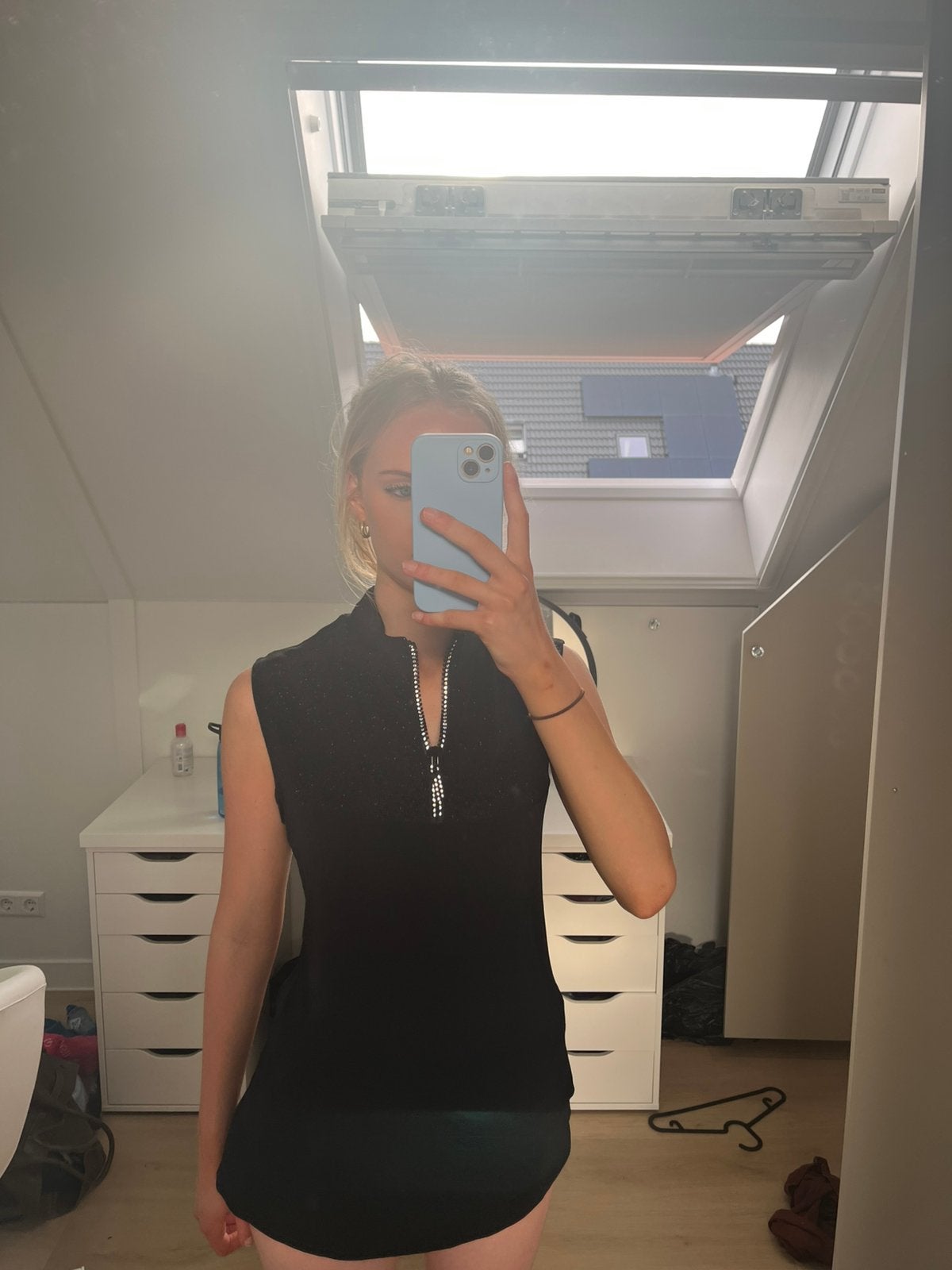 Jurkje of shirt met glitter rits, Ophalen of Verzenden, Zo goed als nieuw, Jurk