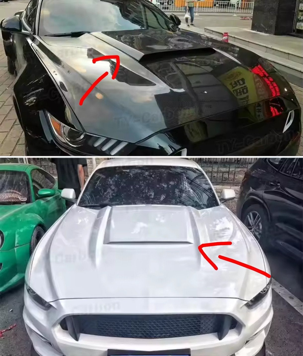 Nieuwe luchthapper voor Mustang (2015+) ook voor 2005+, Auto-onderdelen, Ophalen, Voor, Universele onderdelen, Nieuw