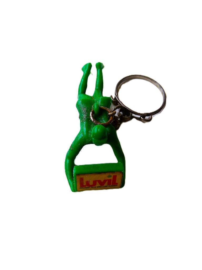 Vintage Luvil Wasmiddel Sleutelhanger Jaren '60, Verzamelen, Ophalen of Verzenden, Gebruikt, Merk
