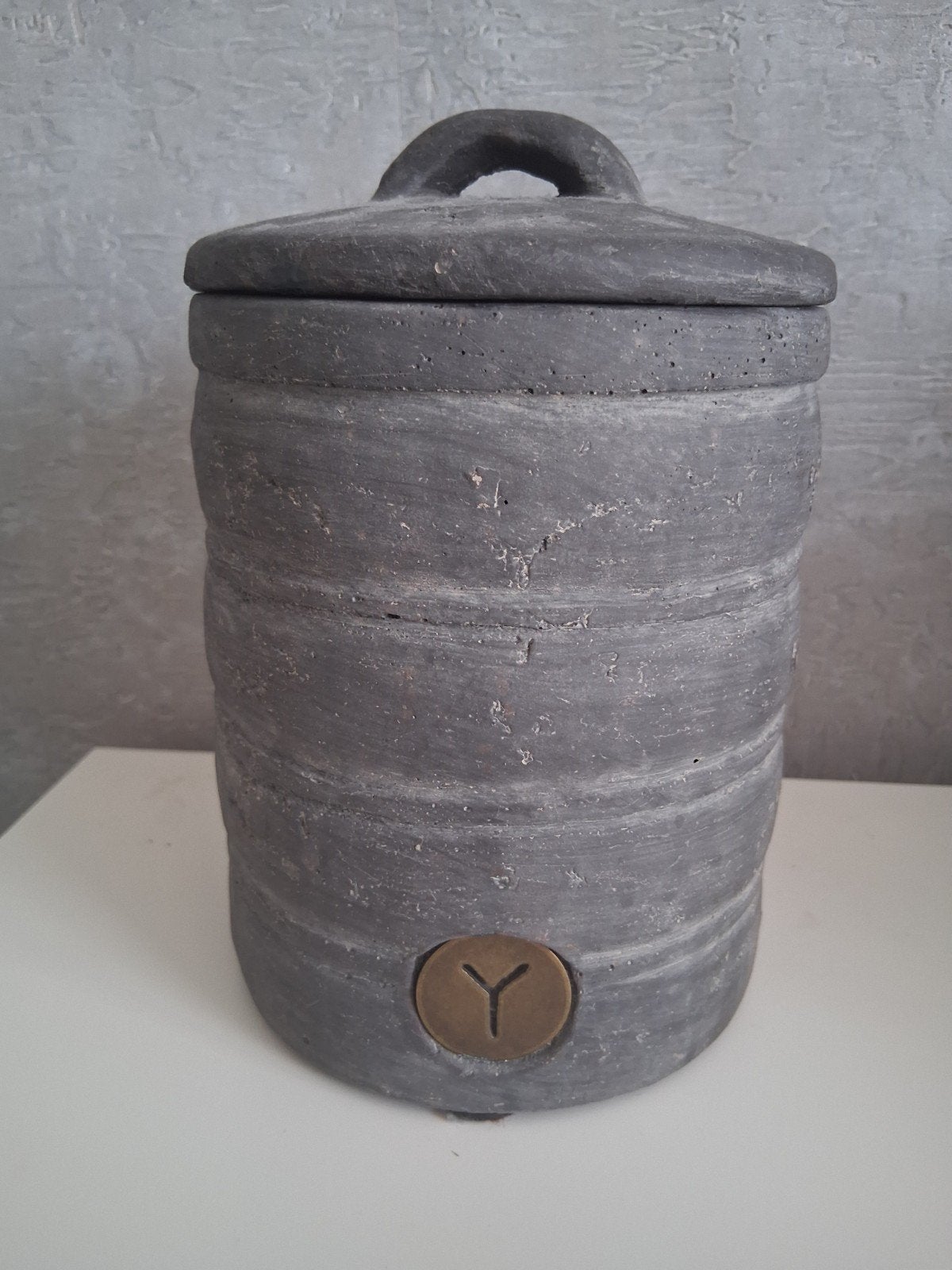 Te koop mooie pot brynxz, Huis en Inrichting, Ophalen, Zo goed als nieuw, Rond, Steen of Aardewerk