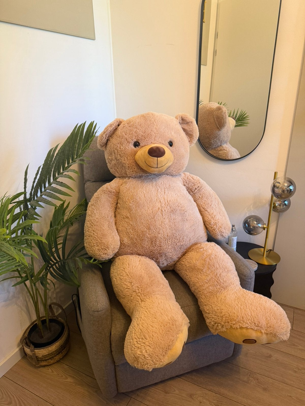 Grote zachte teddybeer XXL – beige, Ophalen, Overige merken, Overige karakters, Beer