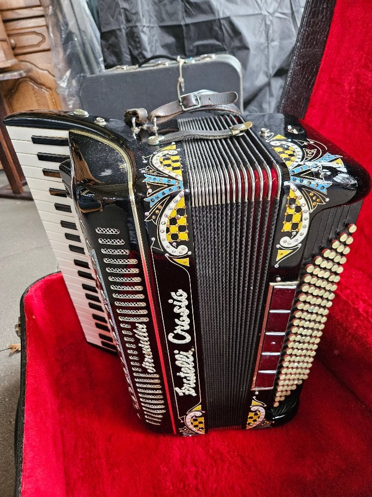 Accordeon Fratelli Crosio, Muziek en Instrumenten, Accordeons, Gebruikt, Met koffer, Toetsaccordeon, 120-bas