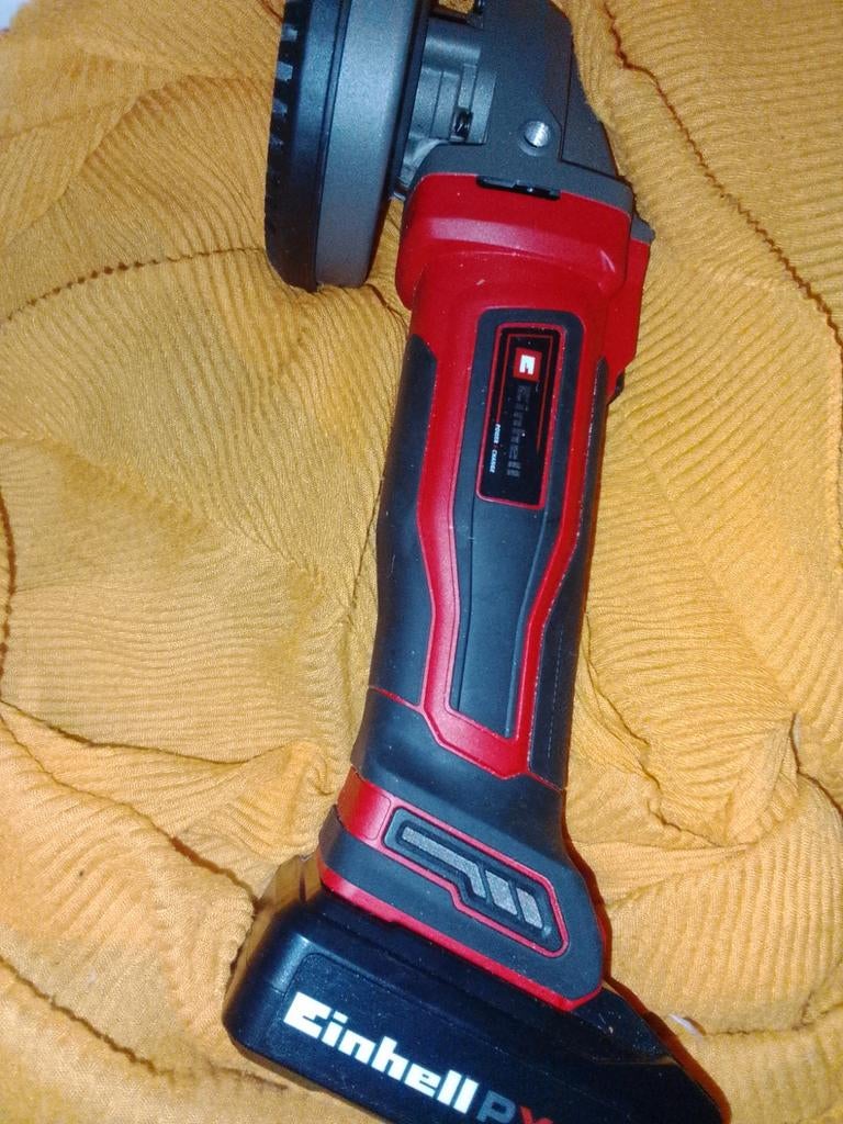 Einhell Accu Haakse Slijper - Zo goed als nieuw, Ophalen of Verzenden, Zo goed als nieuw, Minder dan 700 watt, Haakse handslijpmachine