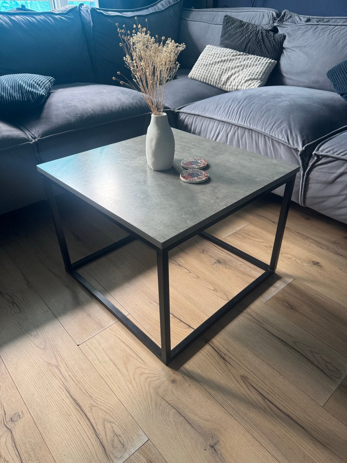 Salontafel/bijzettafel 60x60 Jysk, Ophalen, Vierkant, 50 tot 100 cm, Zo goed als nieuw