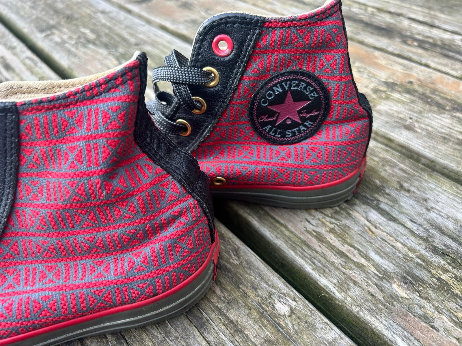 Converse All Star Red Chuck Tailor  rood/grijs, maat 39,5, Kleding | Dames, Schoenen, Ophalen of Verzenden, Gedragen, Rood, Sneakers of Gympen
