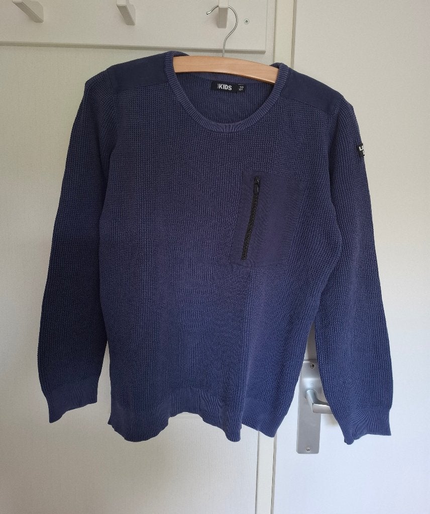 Jongens trui donker blauw maat 158 / 164, Ophalen of Verzenden, Zo goed als nieuw, Jongen, Trui of Vest
