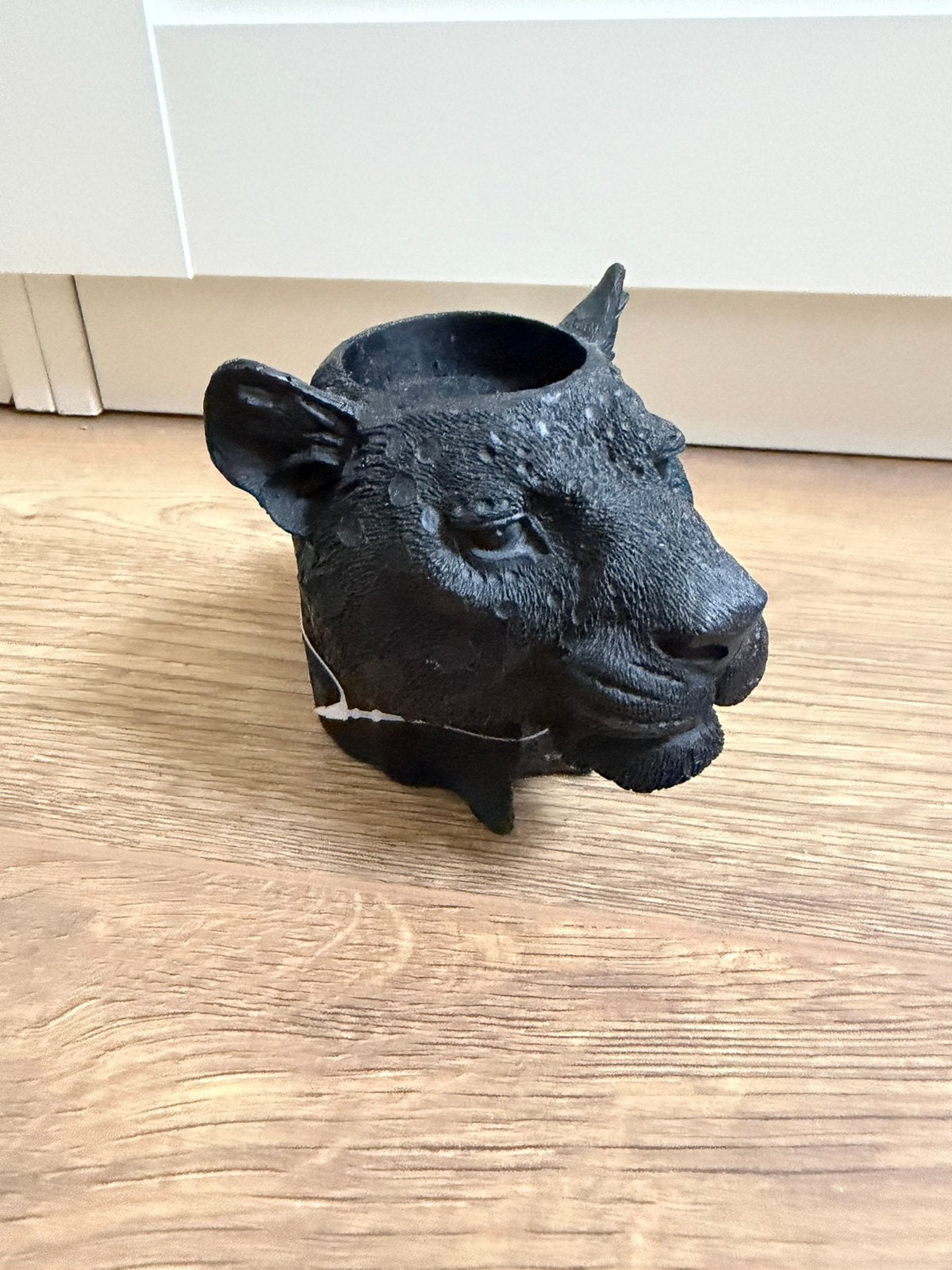 Panter kaarsen houder zwart showmodel, Ophalen, Nieuw, Zwart