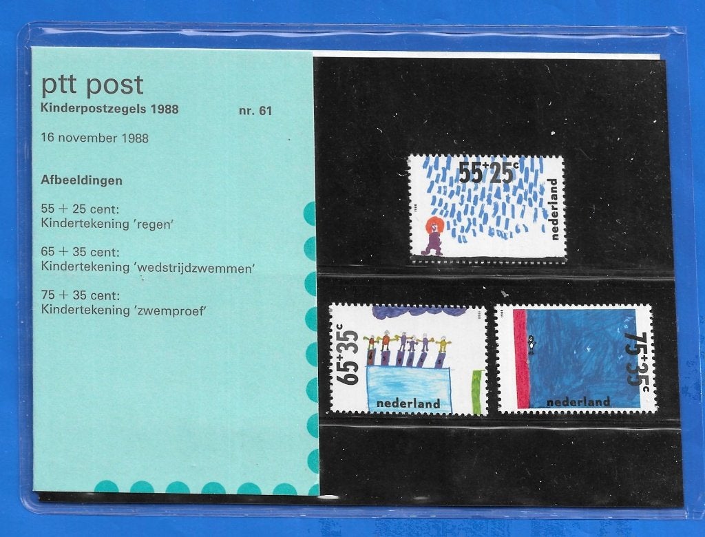 PTT Mapje 61 - Kinderpostzegels 1988, Verzenden, Na 1940, Postfris