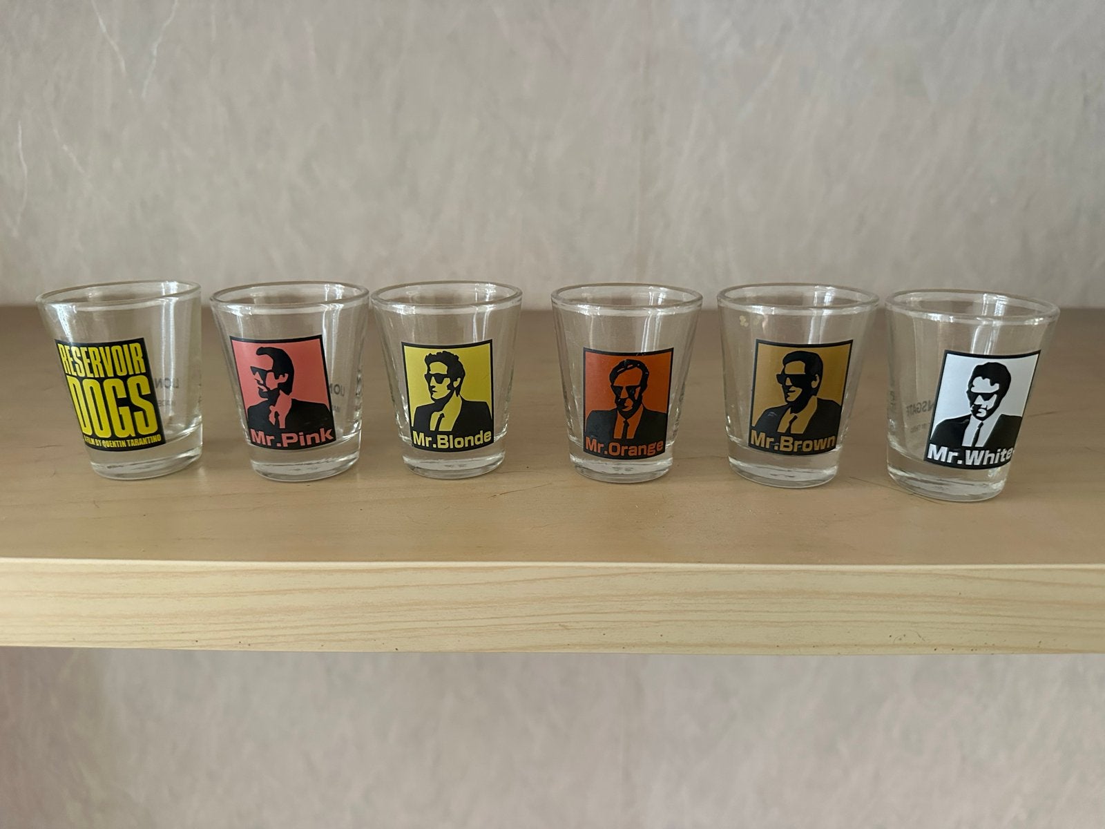 Reservoir Dogs Shotglaasjes Set - Tarantino Collectie, Ophalen, Vintage, Meerkleurig, Zo goed als nieuw